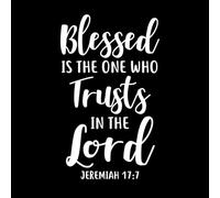 Blessed is The one who Trusts in The Lord Wall Decals Paster Paper 50.4x84cm Do not Damage The Wall Surface White