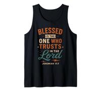 Blessed is Who Trusts in The Lord - Vintage Christian Tank Top
