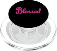 BLESSED - LARGE BOLD HOT PINK TEXT MOTIVATIONAL SIGNED PopSockets PopGrip for MagSafe