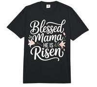 Blessed Mama, He is Risen Christian Easter Comfort Colors Adult Heavyweight T-Shirt