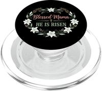Blessed Mama He Is Risen Christian Easter Design PopSockets PopGrip for MagSafe