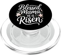 Blessed Mama, He Is Risen Christian Easter PopSockets PopGrip for MagSafe
