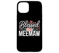 Blessed Meemaw With Flowers For Sweet Loving Grandma Case for iPhone 15 Plus