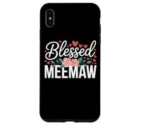 Blessed Meemaw With Flowers For Sweet Loving Grandma Case for iPhone XS Max