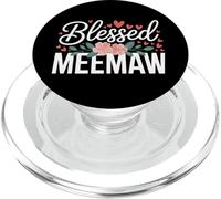 Blessed Meemaw With Flowers For Sweet Loving Grandma PopSockets PopGrip for MagSafe