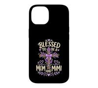 Blessed Mom Mimi Lavender Cross Case for iPhone 14