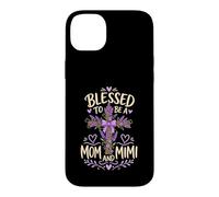 Blessed Mom Mimi Lavender Cross Case for iPhone 14 Plus