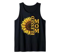 Blessed Mom Sunflower Christian Mother's Day Tank Top