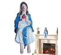 Blessed Mother Figurine - Detailed Religious Sculpture, Classic Christian Altar Statue | Interior Accent, Graceful Feminine Divinity Art, Traditional Catholic Iconography, Serene Home Cha