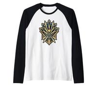 Blessed Mother Marian Catholic Symbol Our Lady of Sorrows Raglan Baseball Tee