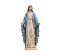Blessed Mother Statue | Festive Keepsake | 16x10cm | Religious Holy Decor | Hand Painted Sculpture | Christian Spiritual Gift | For Home Study Prayer Room Church Altar