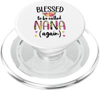 Blessed Nana Again New Grandma Nana Promoted To Nana 2022 PopSockets PopGrip for MagSafe