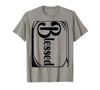 Blessed - Nice Large Bold Black Motivational Text Designed T-Shirt