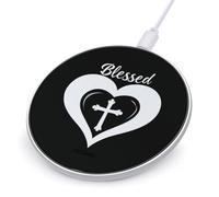 Blessed Portable Wireless Charger Lightweight 10W Fast Charging Pad Gifts for Travel Home Office Desk