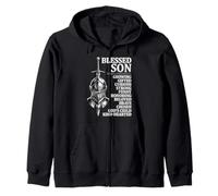Blessed Son Affirmations Christian Spiritual Family Zip Hoodie