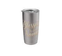Blessed to be a Nana Inspirational Typography Joyful Stainless Steel Insulated Tumbler