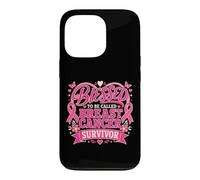 Blessed To Be Called Breast Cancer Survivor Pink Butterfly Case for iPhone 13 Pro