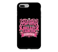Blessed To Be Called Breast Cancer Survivor Pink Butterfly Case for iPhone 7 Plus/8 Plus
