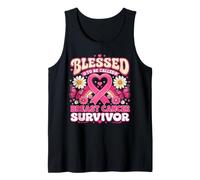 Blessed to Be Called Breast Cancer Survivor Pink Butterfly Tank Top