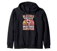 Blessed To Be Called Breast Cancer Survivor Zip Hoodie