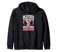 Blessed To Be Called Breast Cancer Survivor Zip Hoodie