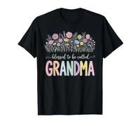Blessed to Be Called Grandma Floral Design T-Shirt