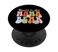 Blessed to Be Called Mama Bear Floral Mother's Day PopSockets Adhesive PopGrip