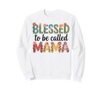 Blessed To Be Called Mama Floral Motherhood Saying Sweatshirt