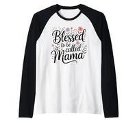 Blessed to Be Called Mama Wildflower Floral Botanical Raglan Baseball Tee