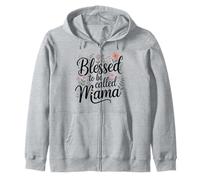 Blessed to Be Called Mama Wildflower Floral Botanical Zip Hoodie