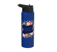 Blessed to Be Called Mamaw Floral Love Stainless Steel Insulated Water Bottle