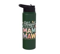 Blessed to Be Called Mammaw Flowers Stainless Steel Insulated Water Bottle