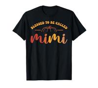 Blessed to Be Called Mimi Fall Pumpkin Cozy Thanksgiving T-Shirt