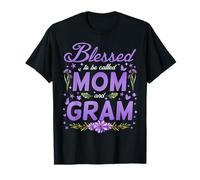 Blessed to Be Called Mom and Gram Cool Family T-Shirt