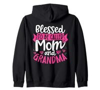 Blessed to Be Called Mom and Grandma Zip Hoodie