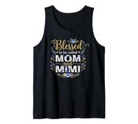 Blessed to Be Called Mom and Mimi Floral Happy Mother's Day Tank Top