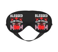 Blessed to Be Called Mom Happy Mother's Day Eye Mask Sleep Mask Light BlockBlindfold Night Eyes Cover Soft Pressure-Free Eyeshade with Elastic Strap for Home Travel Office Nap Yoga