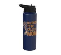 Blessed to Be Called Mom Proud Black Mom Melanin African Stainless Steel Insulated Water Bottle