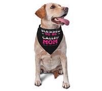 Blessed to Be Called Mom Spring Dog Bandanas Boy Bulk Puppy Kerchief Adjustable Soft Triangle Bibs Accessories for Small Medium Large Dogs Cats White