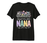 Blessed to be Called Nana Floral Design Premium T-Shirt