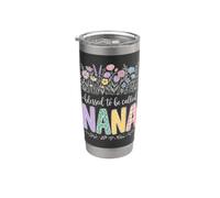 Blessed to be Called Nana Floral Design Stainless Steel Insulated Tumbler
