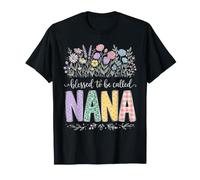 Blessed to be Called Nana Floral Design T-Shirt