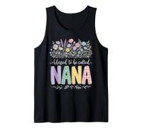 Blessed to be Called Nana Floral Design Tank Top