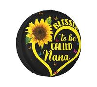 Blessed To Be Called Nana Sunflower Christmas Tire Wheel Covers Wheel Waterproof Dustproof Sun Protectors