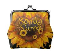 Blessed to Be Called Nana Sunflower Printed Coin Purse for Women Cute PU Leather Coin Wallet Mini Coin Purse Pouch with Kiss-Lock