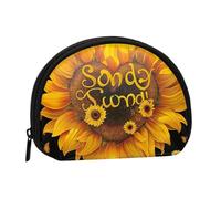 Blessed to Be Called Nana Sunflower Printed Coin Purse for Women Cute Small Change Wallet Mini Coin Purses Pouch with Zipper