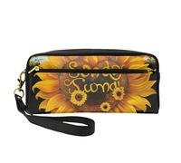 Blessed to Be Called Nana Sunflower Printed Cosmetic Bags for Women Mom, Stylish & Portable Leather Makeup Bag Cute Gifts Travel Toiletry Bag with Zipper