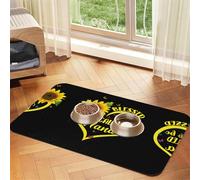 Blessed To Be Called Nana Sunflower Printed Pet Bowl Mats, Non-Slip And Tasteless Dog And Cat Feeding Mats