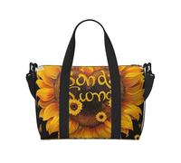 Blessed to Be Called Nana Sunflower Printed Travel Bag Duffle Bag for Men Women, Large Water Resistant Gym Bag Weekend Holdall Bag with Shoulder Strap