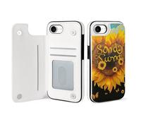 Blessed to Be Called Nana Sunflower Printed Wallet Case for iPhone 16 E - Flip Leather Wallet Phone Cases Cover with Card Slots